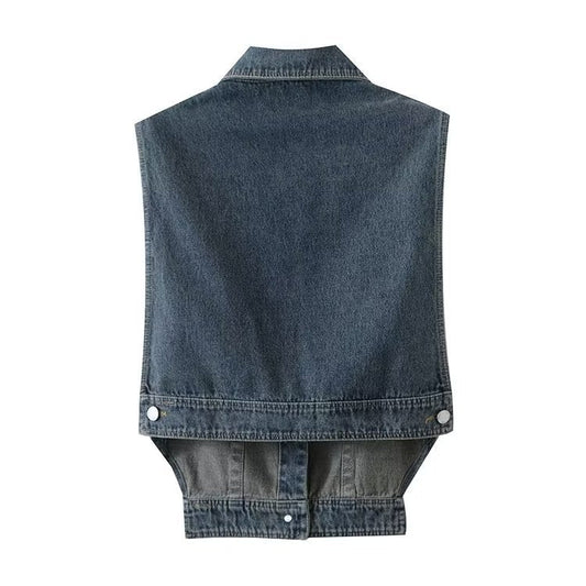 Women Vest plus Size Fashion Denim Jacket